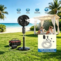 Système de pulvérisation basse pression F164 avec pompe pour parapluie extérieur Gazebo Golf Cart Filter Atomization Cooling PE
