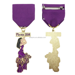 เหรียญโลหะพร้อมริบบิ้นและหมุดนิรภัยสำหรับการแข่งขันเต้น - Product Image 1