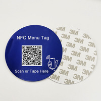 Vente en gros d'étiquettes NFC de commande d'aliments autocollant de menu de table carte époxy PVC NFC pour restaurant