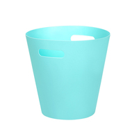 BX Petite poubelle ronde en plastique avec poignées Poubelle blanche Bacs de recyclage pour espace compact Bureau à domicile