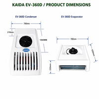 Unité de réfrigération commerciale robuste KAIDA EV-360D pour camion, fourgonnette, chambre froide mobile, congélateur monobloc