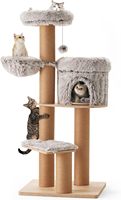 61 "5 en 1 Cat Tower Plush Villa à plusieurs étages pour chat 6 poteaux d'appui TAPIS lavables amovibles pour la plupart des perchoirs et hamacs pour chat