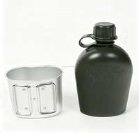 Ensemble de bouteilles d'eau pliables écologiques de 1 L pour le camping en plein air et la cuisine de survie