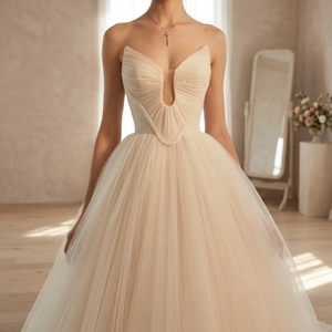 Vestido de Novia Elegante Hecho a Mano con Cuentas de Alta Calidad OEM, Vestido de Gala Largo hasta el Suelo para Madre de la Novia, Tallas Grandes, Decoración de Encaje, Venta al por Mayor - Product Image 3