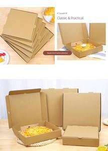 Cajas de Pizza para Regalo al por Mayor, Biodegradables, Creativas, Portátiles, Apilables, de Papel Kraft Impreso, para Empacar Alimentos - Product Image 3