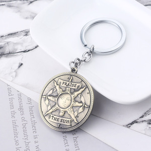 Dark Souls Solaire of Astora Sun Logo Zinc Alloy Letterpress Printed Cartoon Enamel Pendant Necklace Keychain - Product Image 4
