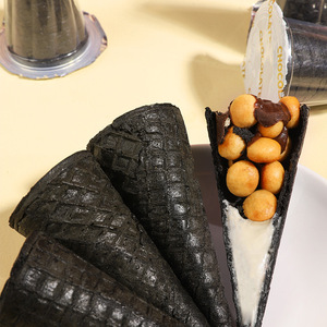 Sandwich à la crème glacée au <span class=keywords><strong>chocolat</strong></span> sucré, biscuits croustillants <span class=keywords><strong>en</strong></span> forme de cône d'œuf - Product Image 6