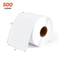 Autocollants d'étiquettes personnalisées avec logo, étiquettes thermiques directes rondes de 2 pouces, étiquettes d'expédition imperméables de 2x1 pouce, étiquettes autocollantes