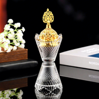 Ensemble de brûleurs à encens arabes en bois de cristal, allumeur de Bakhoor en métal à refoulement, grands brûleurs d'encens Zen en résine Mubkhar