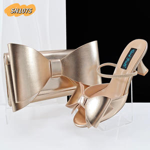 Set di Scarpe e Borsa <span class=keywords><strong>Viola</strong></span> Chiaro di Alta Qualità per Feste Nigeriane, <span class=keywords><strong>Sandali</strong></span> <span class=keywords><strong>con</strong></span> <span class=keywords><strong>Tacco</strong></span> Alto a Stiletto, Design <span class=keywords><strong>con</strong></span> Fiocco, Scarpe Opache - Product Image 4