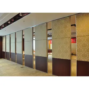 Hotel bewegliche Trennwand Faltbare zerlegbare Trennwände Wände mit Holz gewebe Oberfläche Büromöbel Max 56 Db