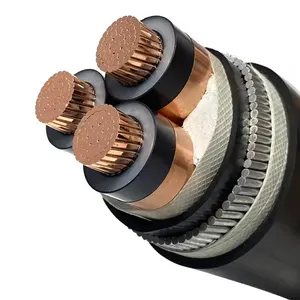 3x70mm2 Cu/XLPE /SWA/PVC 11KV medium voltage Steel Wire Armoured PVC Sheathed Electrical power cable Cuivre meter price list