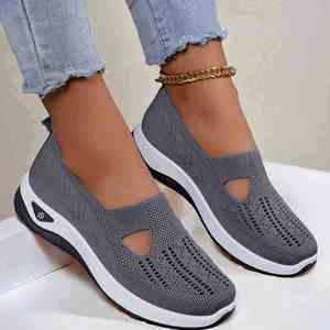 <b>Soft</b> Sole Knitted Breathable Comfort Flat Korean Style Lace-up Adjustable Strap Anti-Slippery Casual Sports <b>Shoes</b> Women Summer - Product Image 3