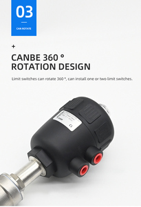 Valvola pneumatica ad angolo industriale criogenica pt in acciaio inossidabile - Product Image 4