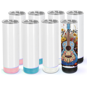 20oz Bluetooth thẳng thăng hoa trống Loa phích cup thông minh âm nhạc không dây máy nghe nhạc thép không gỉ cắm trại cốc - Product Image 5
