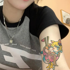 مخصص للماء لوليتا اليابانية الكرتون الوشم نمط إينستاجرام مؤقت زهرة الذراع ملصق للفتيات - Product Image 2