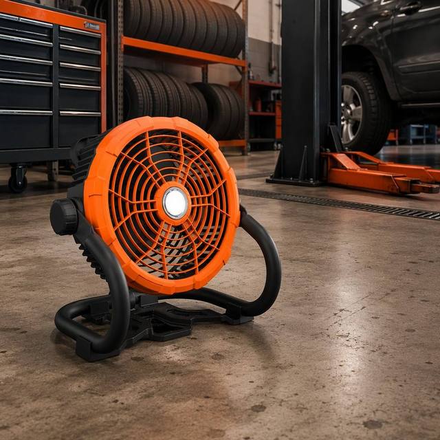 Dailor Workshop Warehouse 15000mAh Lithium Battery Rechargeable Solar Fan 10 Inch with LED Light