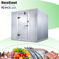 -60 ℃   à 20 ℃   Chambre froide modulaire commerciale avec panneaux isolés en PU pour la viande et les fruits de mer