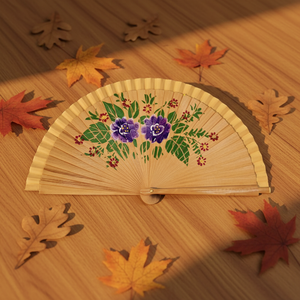Abanico Español de Madera Pintado a Mano para Boda Abanico de Dama - Product Image 4
