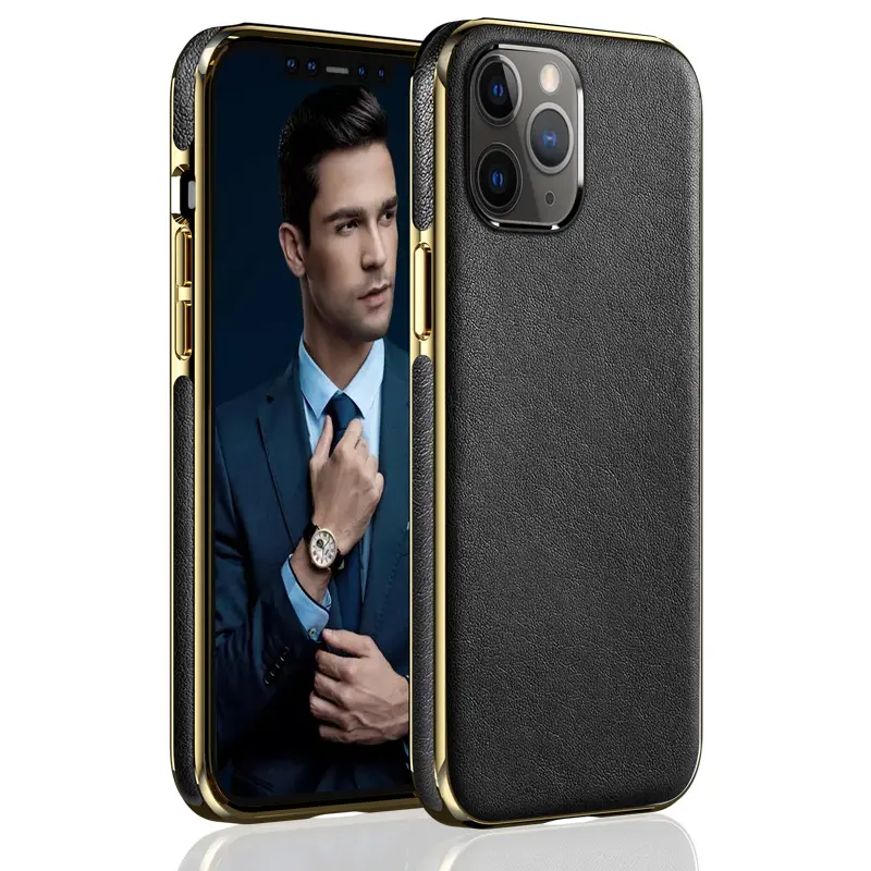 Luxury solid color TPU leather shockproof phone case for Apple iphone 11 12 13 14 plus/pro/pro max