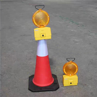 Cône de signalisation routière à LED, clignotant jaune, lumière d'avertissement de circulation