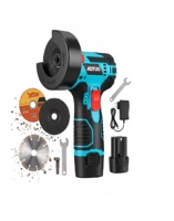 Kit d'outils multifonctionnel professionnel de qualité industrielle 12V, perceuse sans fil de 3 pouces, mini-meuleuse d'angle sans balais, batterie 2,5 Ah