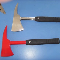 Hache de pompier avec manche en tube d'acier, hachette de pompier, petite hache de pompier, manche en fibre de verre