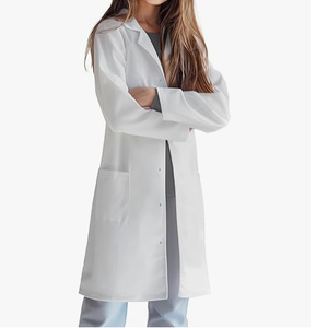Bata de laboratorio blanca para niños para vestir y proyectos escolares Tela tejida Número de modelo OEM - Product Image 4