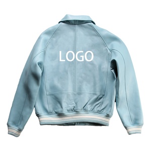 Customized High Quality US Sizes <strong>Real</strong> <strong>Leather</strong> <strong>Jacket</strong> New Plus Size Sports Unisex Universal Color Lapel Thickened French Lambskin - Product Image 3