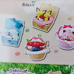 Set di 6 Pezzi all'Ingrosso, Figurine <span class=keywords><strong>Anime</strong></span> Poke Mon, Giocattolo Cesto di Fiori Pikachu Pichu, Ornamenti per Macchina Artiglio, Scatola Misteriosa per Bambini - Product Image 6