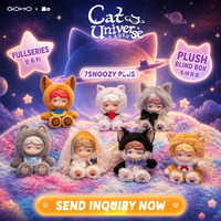Peluche Kawaii de dessin animé, jouet en peluche personnalisé, poupée en peluche, animal en peluche pour boutique de cadeaux, vente en gros