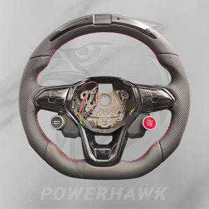 Volant en cuir personnalisé à LED haute luminosité adapté à <span class=keywords><strong>Volkswagen</strong></span> Golf 7 8 GTI R Line Polo Passat Jetta Tiguan MK6 MK7 MK8 Scirocco - Product Image 1