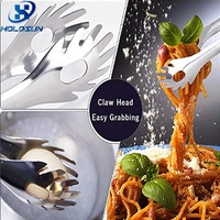 Pince à spaghetti multifonctionnelle en acier inoxydable, durable, de qualité alimentaire, avec logo personnalisé, facile à utiliser, pour la cuisine et la restauration