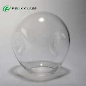 Pantalla de cristal transparente fundido para interiores, fabricada en China, soplada a mano, cubierta de cúpula única para lámpara de araña o colgante. - Product Image 1