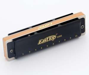 T008S Harmonica diatonique de marque chinoise, 12 touches, respectueux de l'environnement, à vendre - Product Image 4