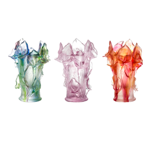 Liuli thủ công mỹ nghệ pha lê thủy tinh Rose Cally Lily bình trang trí nhà thanh lịch và khác pha lê thủ công mỹ nghệ - Product Image 1