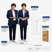 Découpes en carton personnalisées d'idols Kpop grandeur nature pour fêtes d'anniversaire, figurines sur mesure pour la décoration de chambre