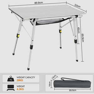 Ngoài trời di động Trọng lượng nhẹ Nấu Ăn Dã ngoại có thể điều chỉnh có thể gập lại bảng nhôm cắm trại bảng - Product Image 5