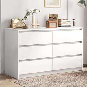 Mueble de Almacenamiento con 6-8 Cajones de Madera de Diseño Clásico, Mesa Auxiliar de Madera para Sala de Estar, Cómoda con Cajones - Product Image 1