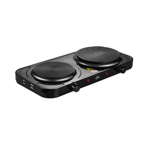Andong Cuisinière électrique à 2 brûleurs Portable avec deux plaques chauffantes solides en fonte pour la cuisson - Product Image 1