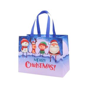 Bolsas de compras no tejidas de Navidad a granel respetuosas con el medio ambiente reutilizable bolsa de comestibles Regalo De vacaciones embalaje tienda minorista <span class=keywords><strong>Promo</strong></span> - Product Image 2