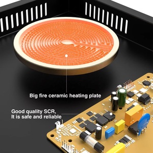 Smart kompor induksi daya tunggal 2200W, kompor induksi daya tinggi, kontrol suhu efisiensi tinggi, perumahan baja kaca hemat energi untuk rumah - Product Image 4