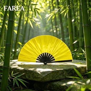 Ventilador plegable liso de colores puros barato ventilador rave de bambú grande de 13 pulgadas para fiesta y regalo - Product Image 3