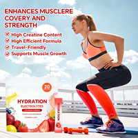 Poudre d'électrolytes OLLI pour adultes, boisson d'hydratation sportive avec extrait de fruits purs pour la croissance musculaire