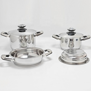 Juego de ollas y sartenes de borde ancho, 12 Uds., juego de utensilios de cocina de acero inoxidable 304, olla de cocina de inducción para Cocinar en casa - Product Image 3