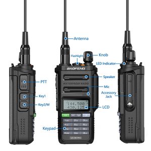 วิทยุสื่อสารแบบพกพา Baofeng UV-9R PRO VHF UHF ระบบอนาล็อก กันน้ำมาตรฐาน IP65  สองย่านความถี่ พร้อมไฟฉายในตัว - Product Image 2