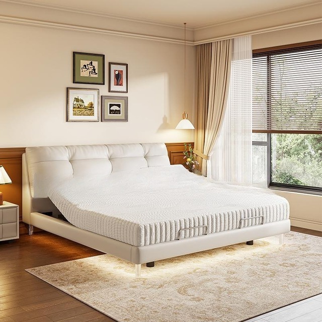 Newly Designed Automatic Lifting Dual-motor Intelligent Sleep Bed for Bedrooms Adjustable Frame Wholesale Price Available