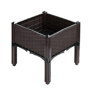 Grand lit de jardin surélevé, <span class=keywords><strong>en</strong></span> plastique, produit pour la maison et le jardin, planteur carré, surélevé, pour fleurs, culture de légumes - Product Image 5