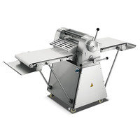Laminoir à pâte de table entièrement automatique pour boulangerie, laminoir à pâte à croissants commercial
