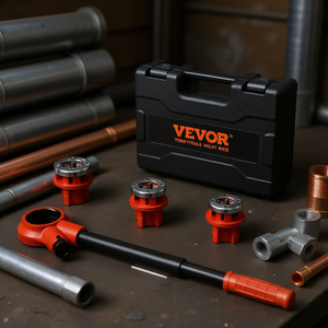 Kit de roscadoras de tubos Vevor 1/2 3/4 1 pulgada NPT para tubos de aluminio, hierro y cobre galvanizados - Product Image 2